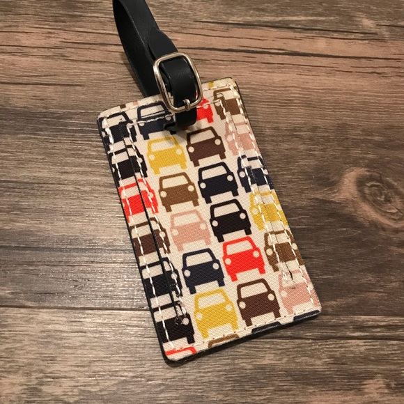 orla kiely luggage tag